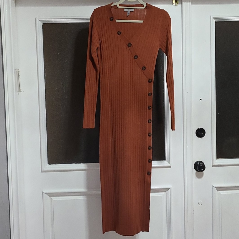 Asos ribbed button dress
